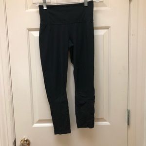 Athleta Black Leggings with Venting at the Bottom
